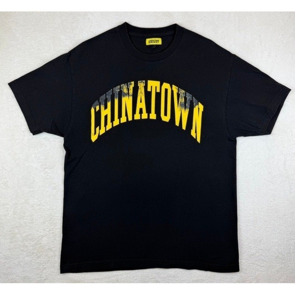 Chinatown‎ Market Mens Arc Logo Graphic T-Shirt Black Yellow Size Large